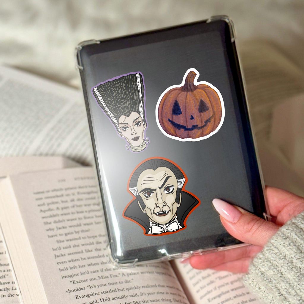 Dracula Vampire Sticker: Illustrated Halloween Vinyl Decal ST150