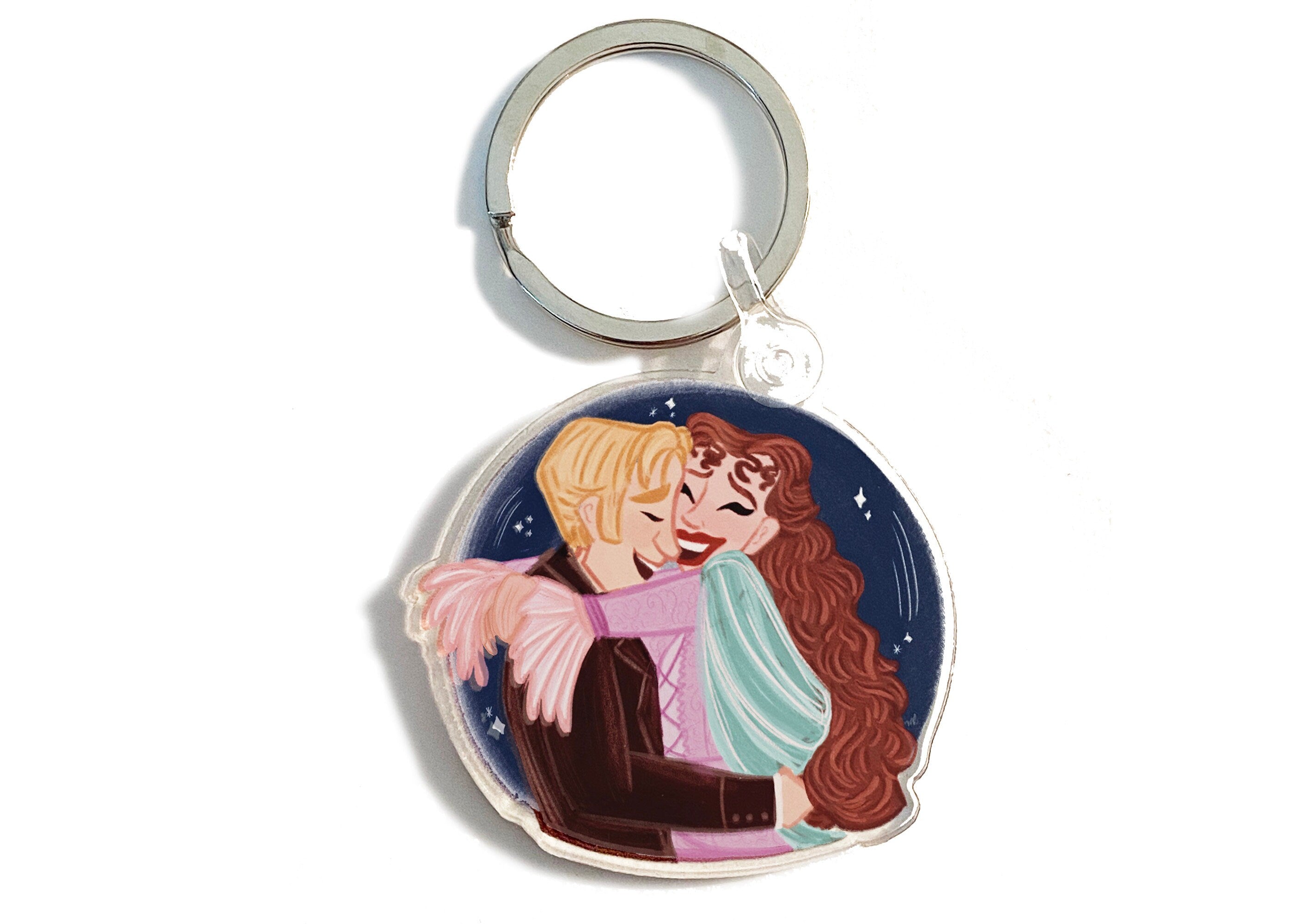 One Love One Lifetime Phantom of the Opera Romance Lovers Musical Broadway Embrace Happy Couple Acrylic Key Chain AC006