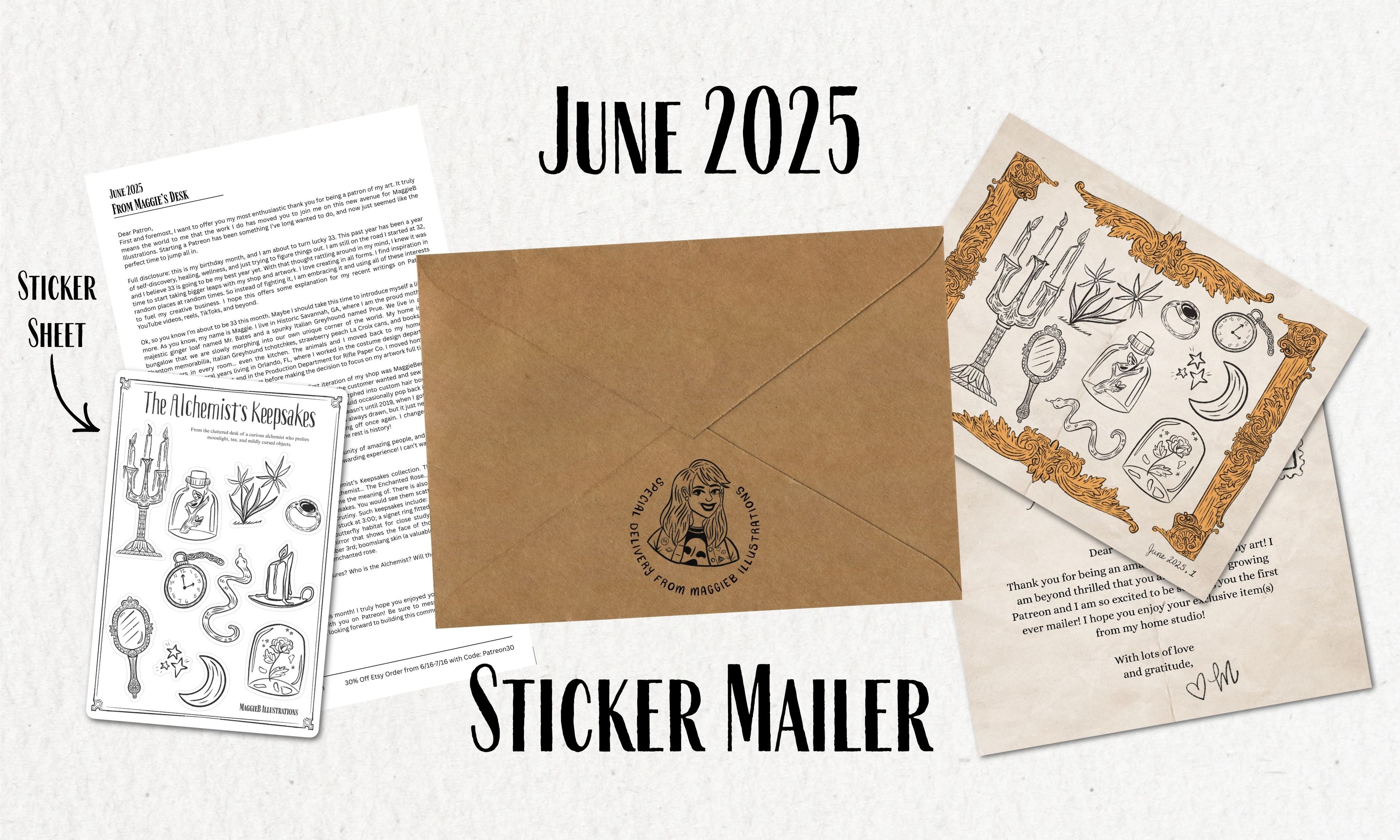 June 2025 Sticker Club (First Mailer)