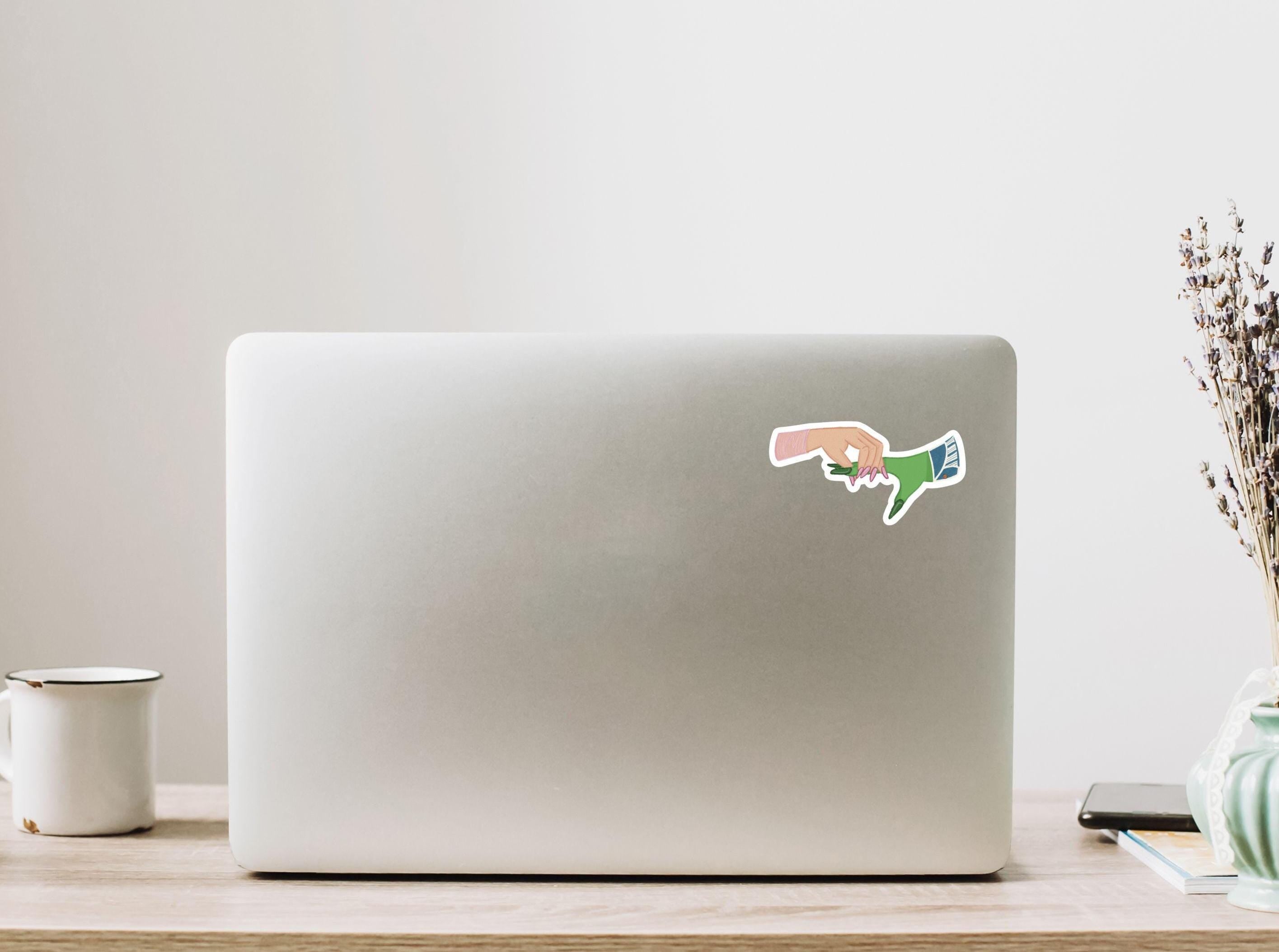 Holding Space Wicked Sticker Broadway Movie Musical Illustration Decal Theater Fans Elphaba and Glinda the Good Witch Pink Green Hands ST059