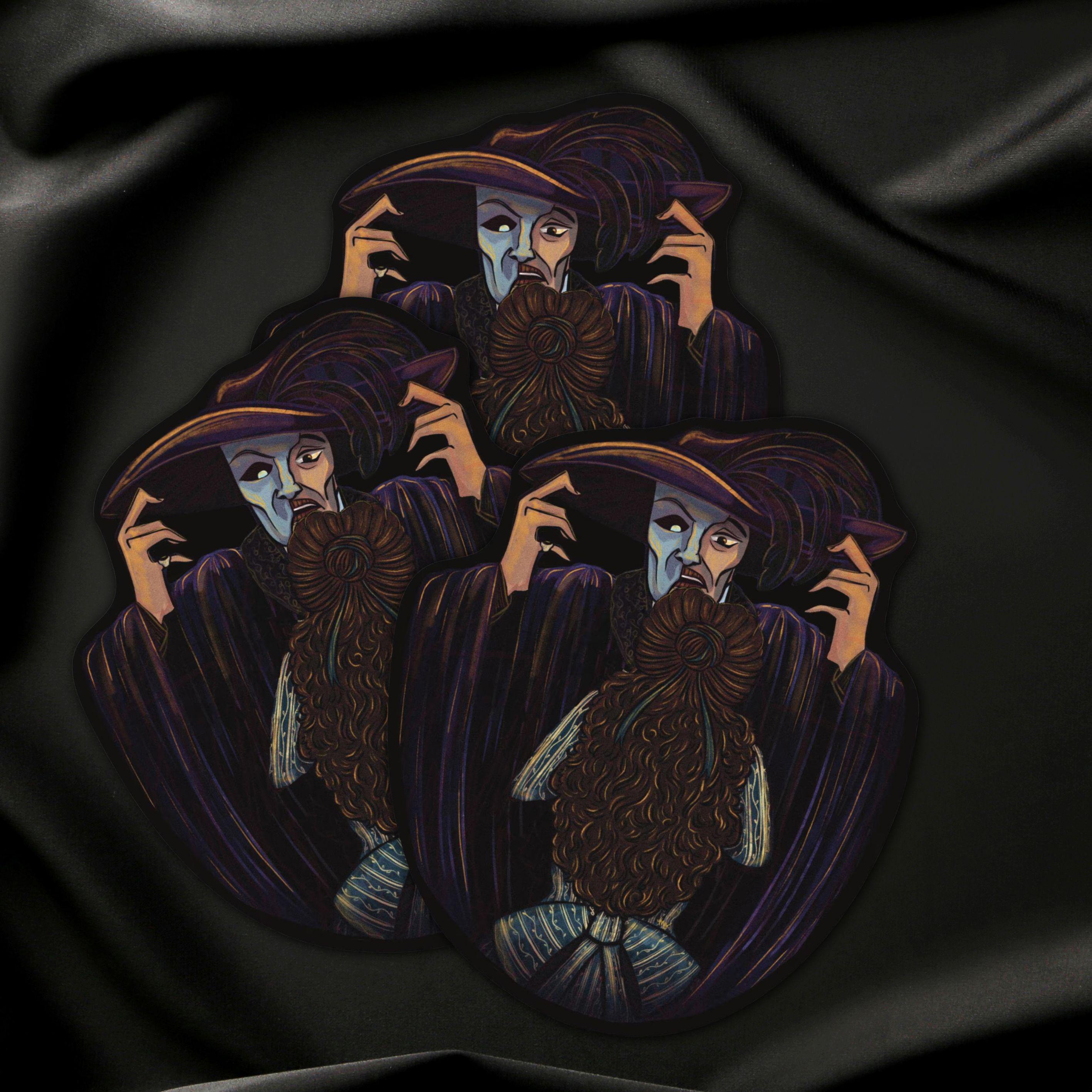 Phantom of the Opera Sticker: Gothic Romance Fanart, Waterproof Vinyl