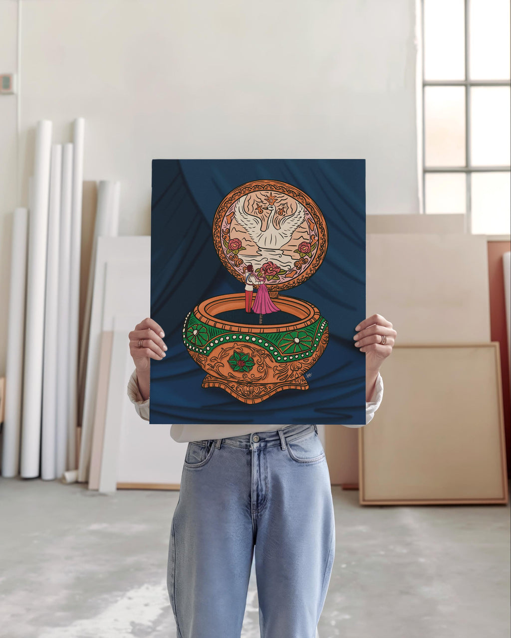 Anastasia Music Box Instant Art Print Download Inspired by Together In Paris Music Box Gift for 90s Kid Home Decor Gallery Wall Illustration