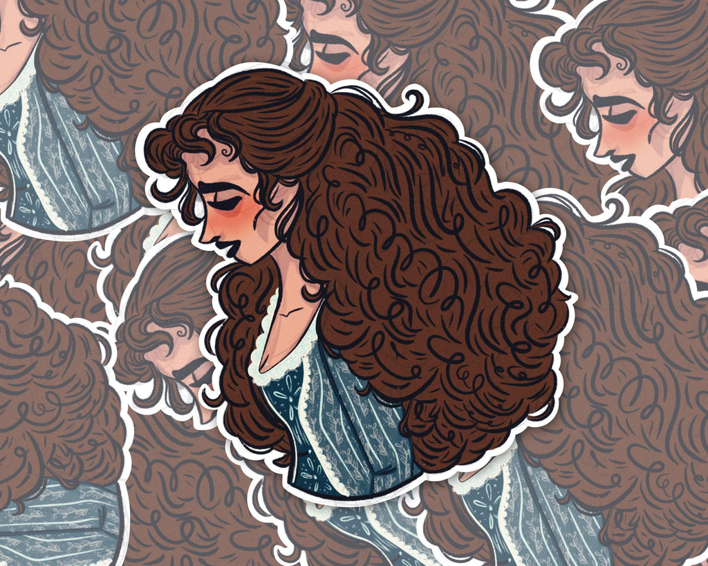 Christine Daae Profile Sticker Dark Academia Illustration Romantic Broadway Musical Phantom of the Opera Waterproof Sticker Decal ST092