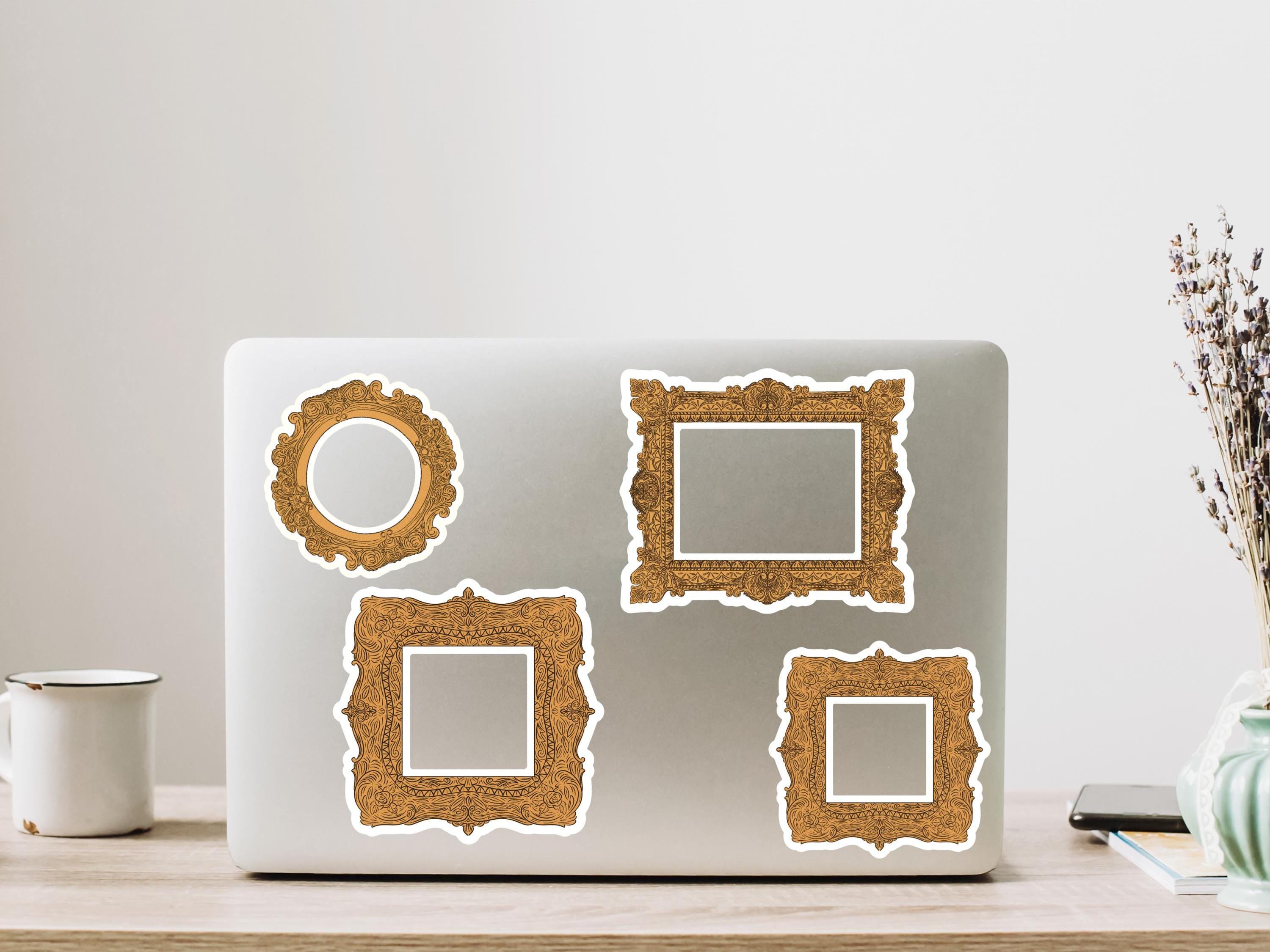 Ornate Frame Sticker Original Illustration Vintage Inspired Vinyl Decal Journaling Scrapbook Sticker Laptop Water Bottle Decor Gift ST103