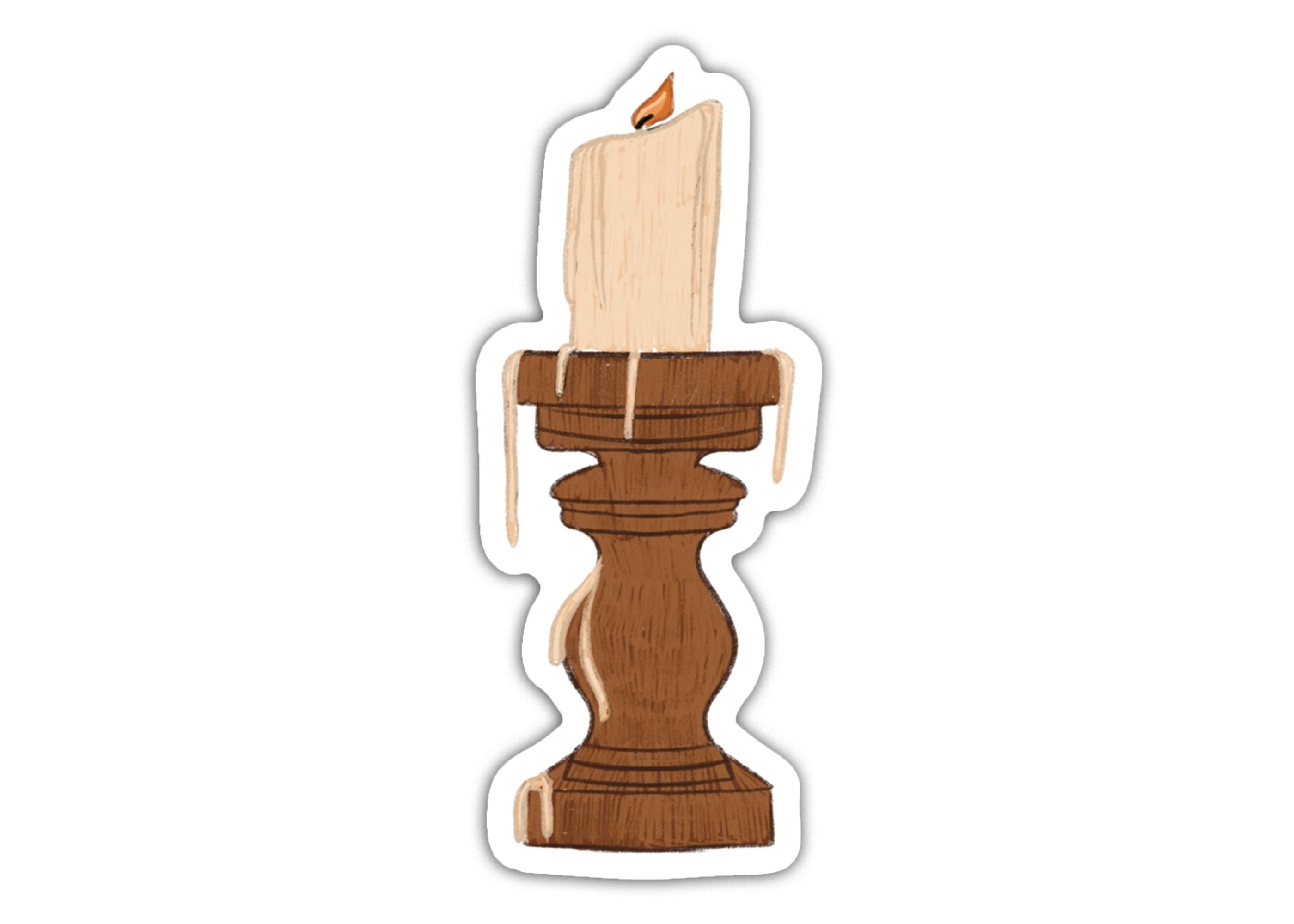 Dripping Candle Sticker  Witchy Aesthetic Waterproof Decal Bookish Cottagecore Dark Academia Vinyl Decal for Laptop Journal Scrapbook ST074