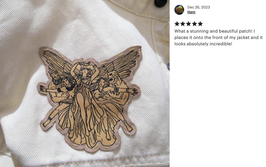 Embroidered Applique Phantom of The Opera Inspired Patch Iron on Sew On Gift Idea for Broadway Lovers Musical Theatre Fan Dark Academia Vibe