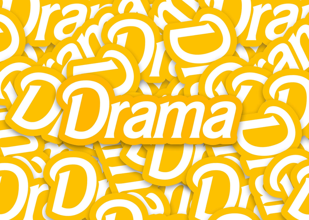 Drama Sticker Yellow Barbie Font with Funny Saying Decal for Laptop Kindle Cover Gift Idea for Friend Drama Department Opening Night ST010