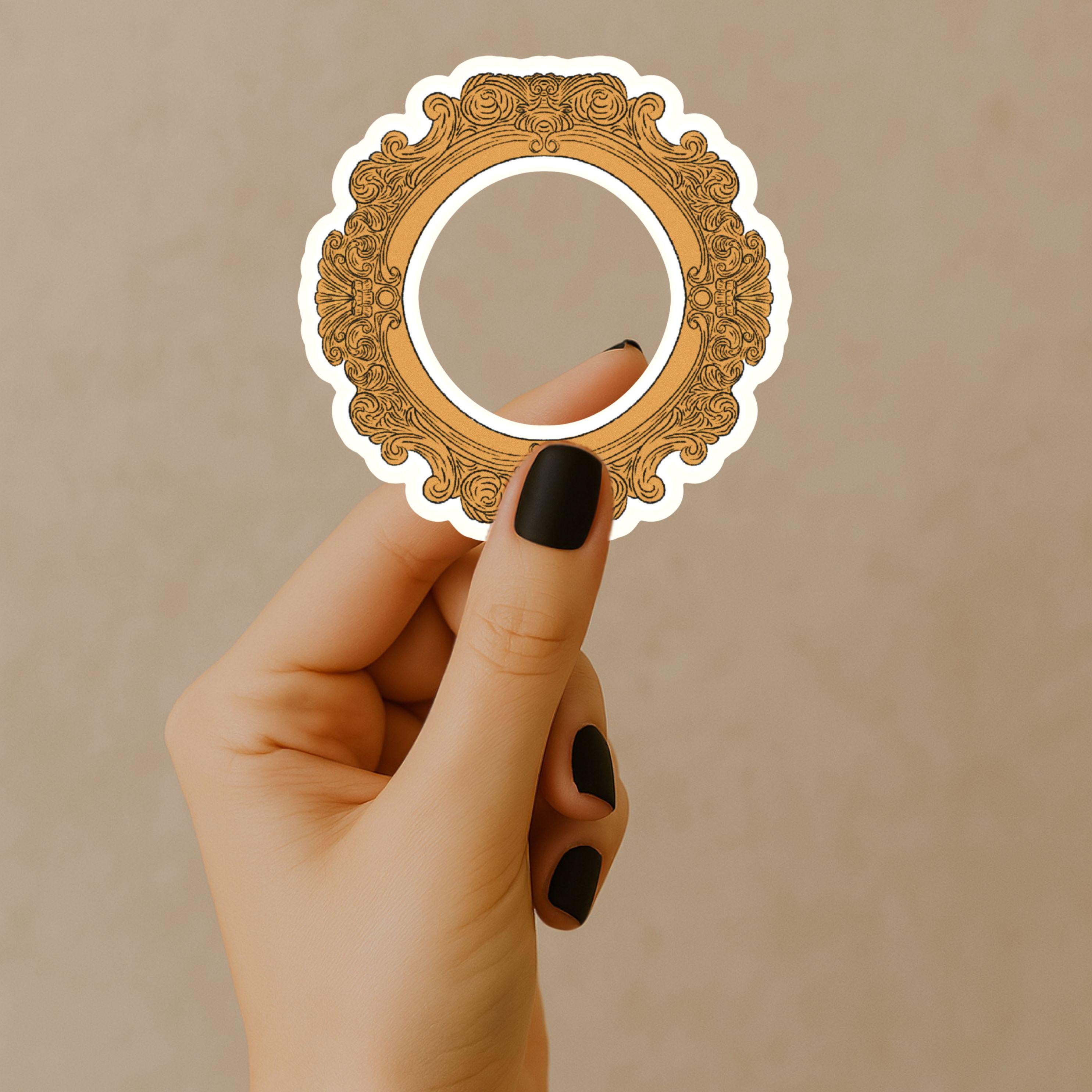 Ornate Frame Sticker Original Illustration Vintage Inspired Vinyl Decal Journaling Scrapbook Sticker Laptop Water Bottle Decor Gift ST103