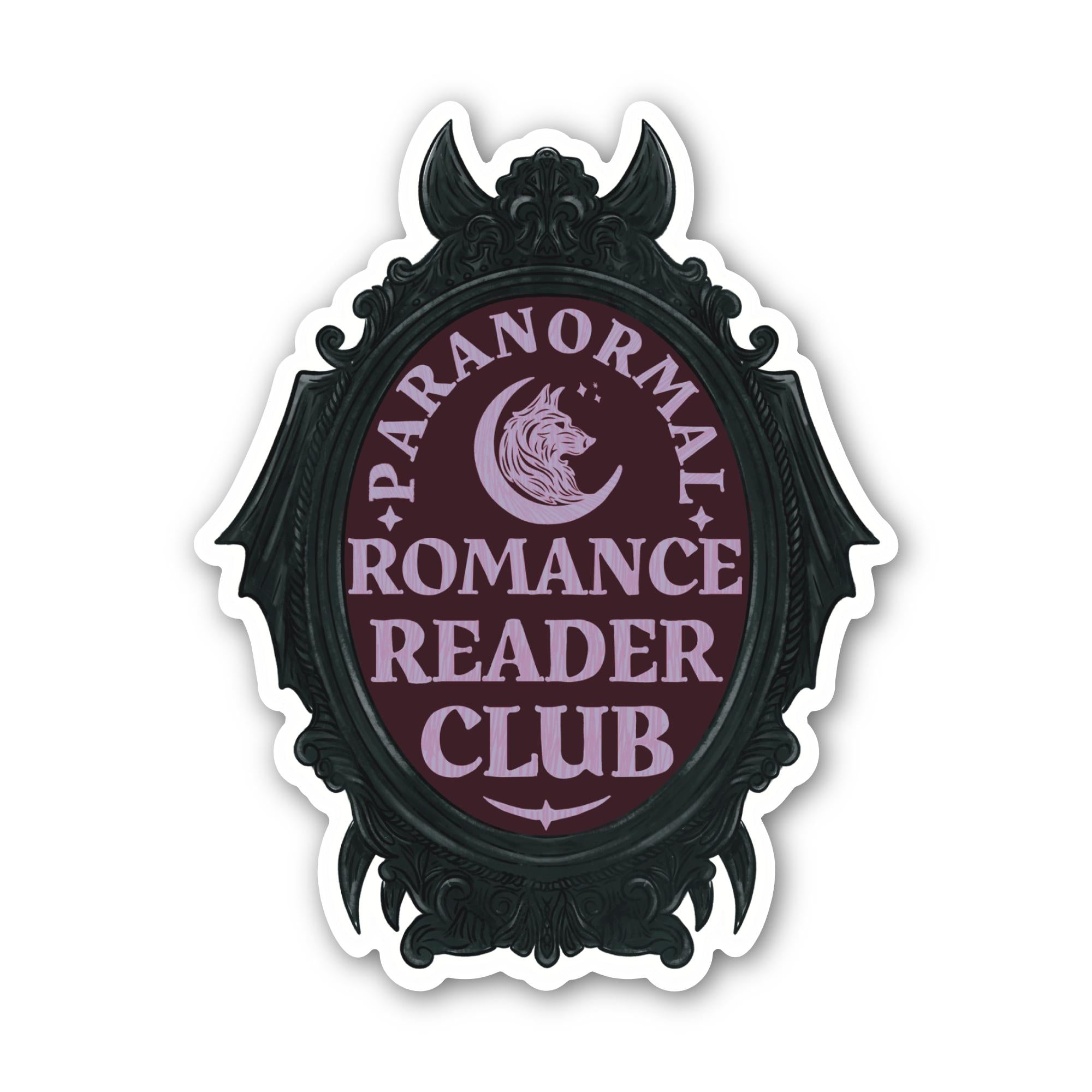 Paranormal Romance Reader Club Sticker Werewolf Shifter Romantasy Book Gift Idea for Bookish Girlies Sticker Kindle Case Laptop Cover ST145