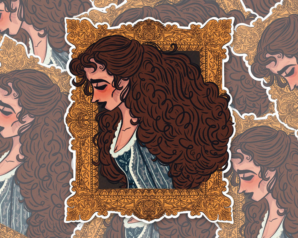 Christine Daae Sticker Phantom of the Opera Fanart Illustrated Decal Gift for Broadway Lover Sticker of Beautiful Victorian Lady Art ST091