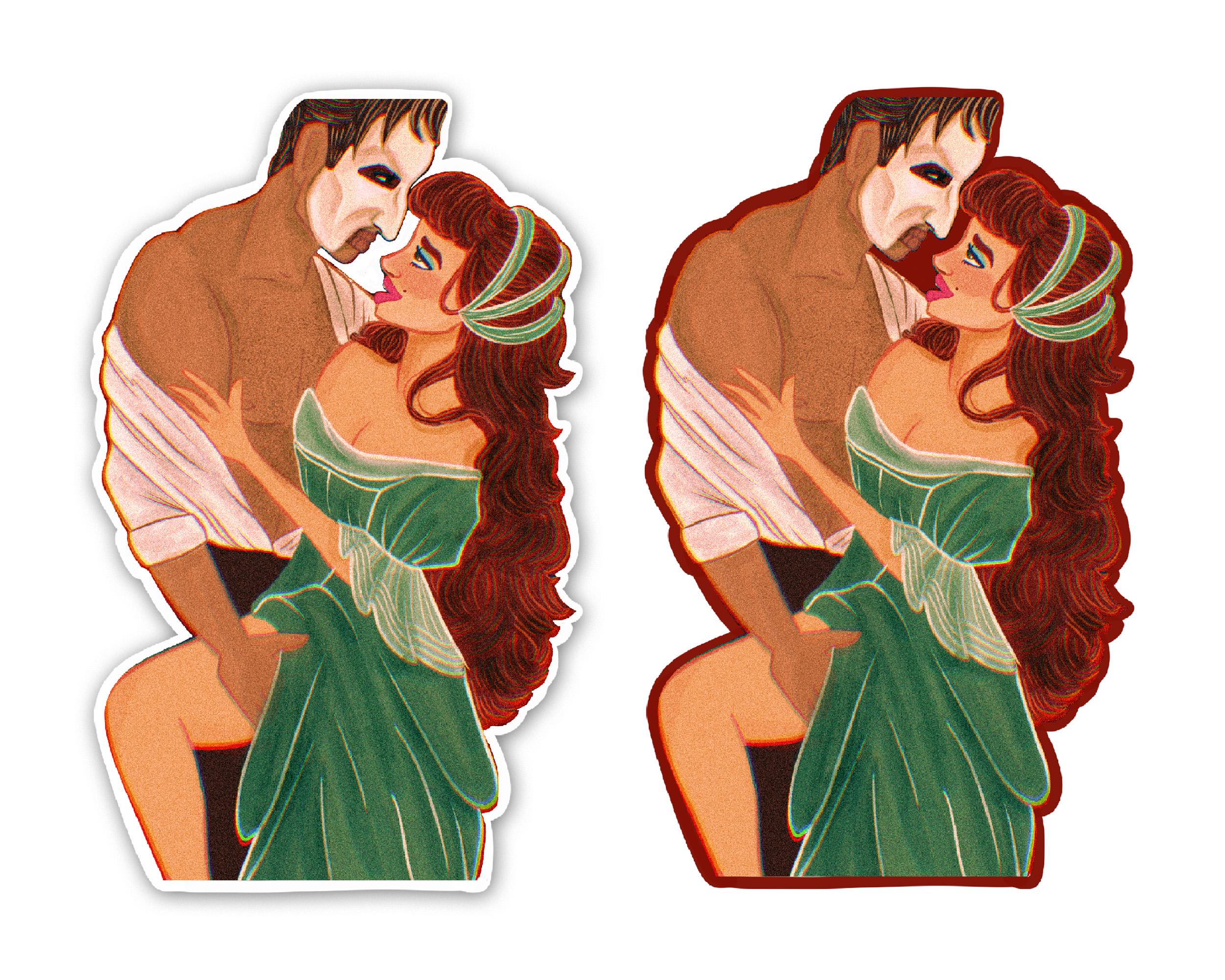 Phantom of the Opera Sticker: Steamy Romance Novel Decal