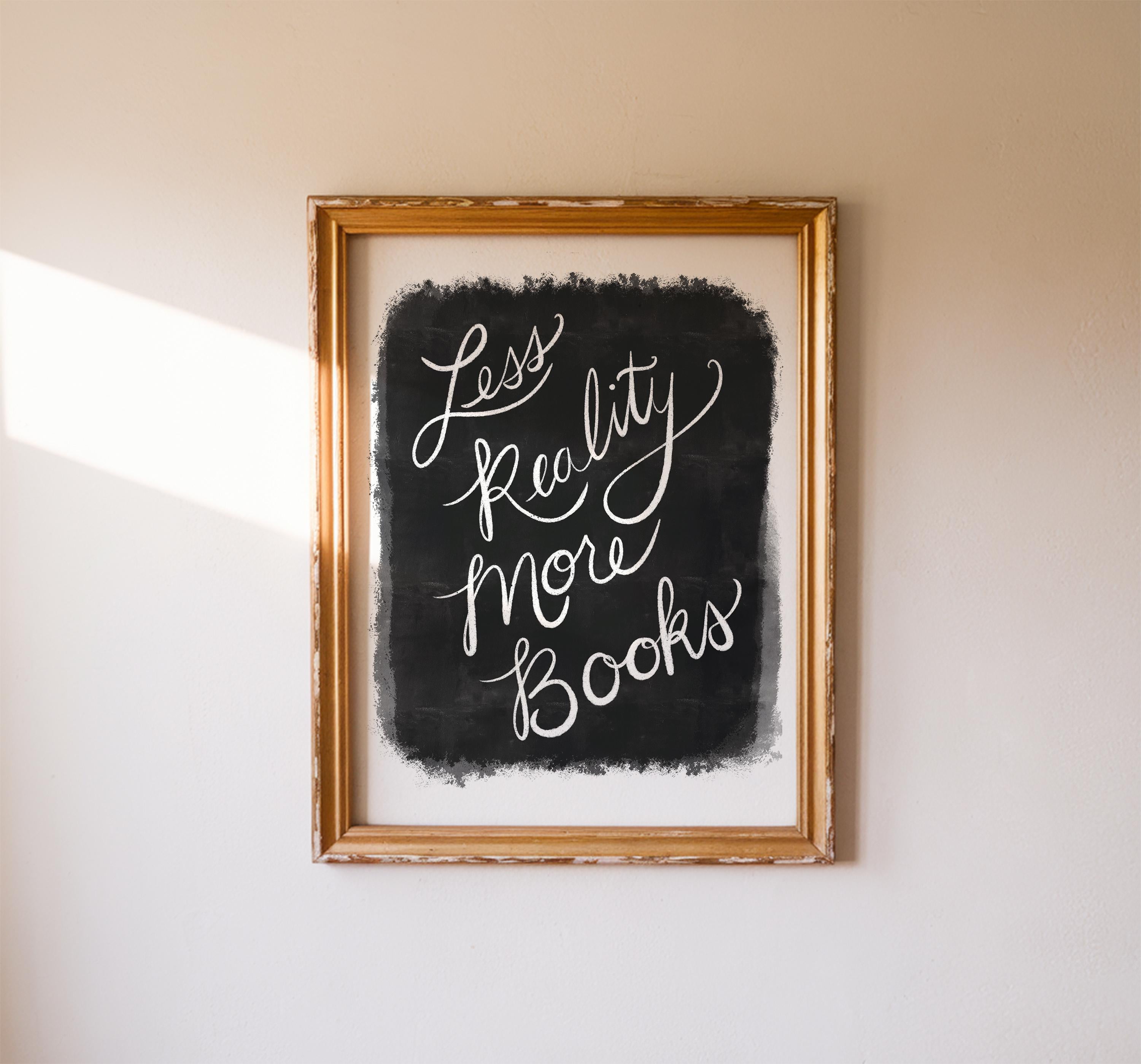 More Books Art Print Instant Download Gallery Wall Art for Bookish Aesthetic Home Decor for Library Humorous Artwork for Reader Gift Idea