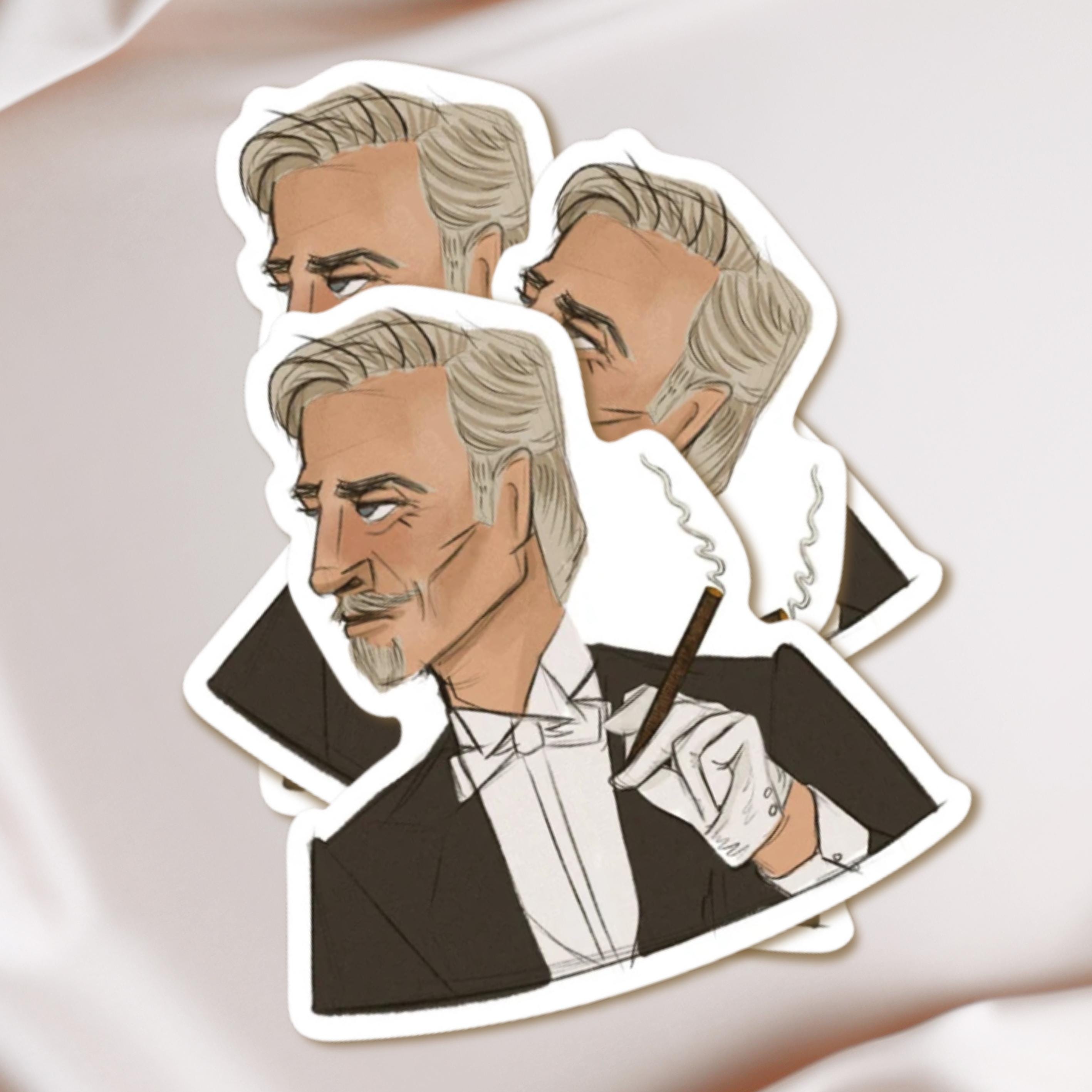 Mr. Robinson Time travel inspired somewhere in time Edwardian 1920s man with a cigarette cigar Vinyl Water-proof Sticker Decal ST038