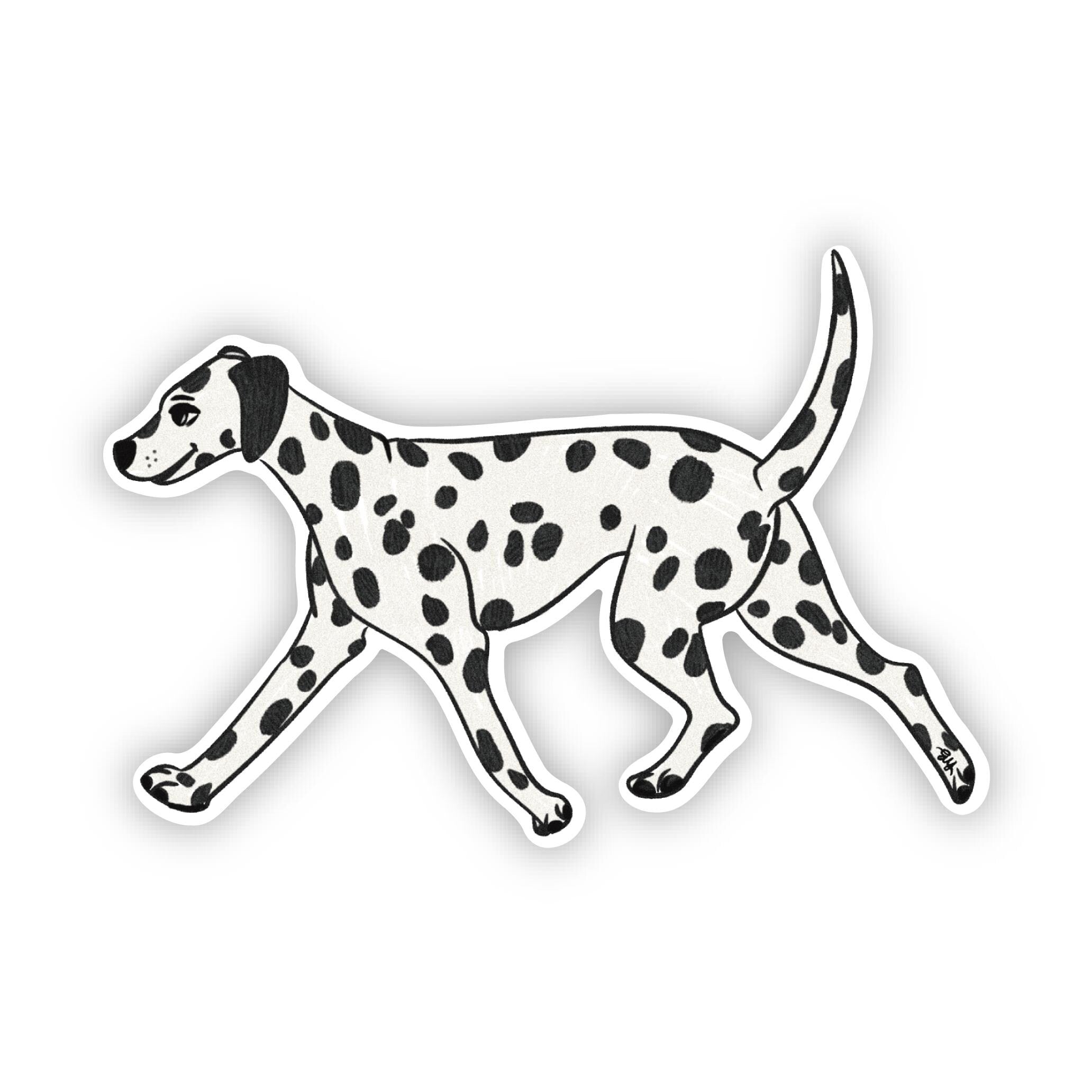 Dalmatian Sticker For Dog Lovers Waterproof Vinyl Decal Spotted Puppy Illustration for Computer Case Dog Mom Scrapbooking Kindle Cover ST136