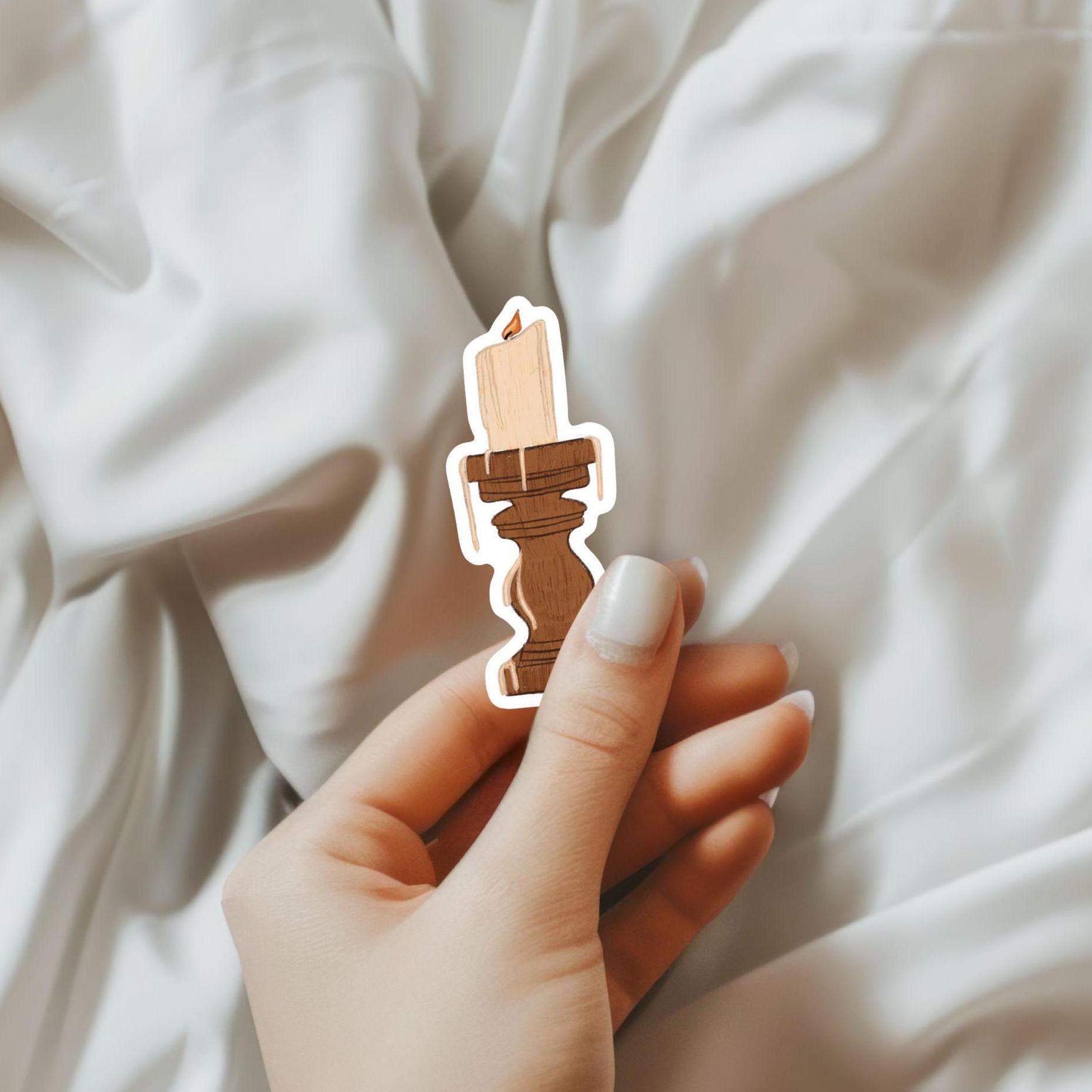 Dripping Candle Sticker  Witchy Aesthetic Waterproof Decal Bookish Cottagecore Dark Academia Vinyl Decal for Laptop Journal Scrapbook ST074