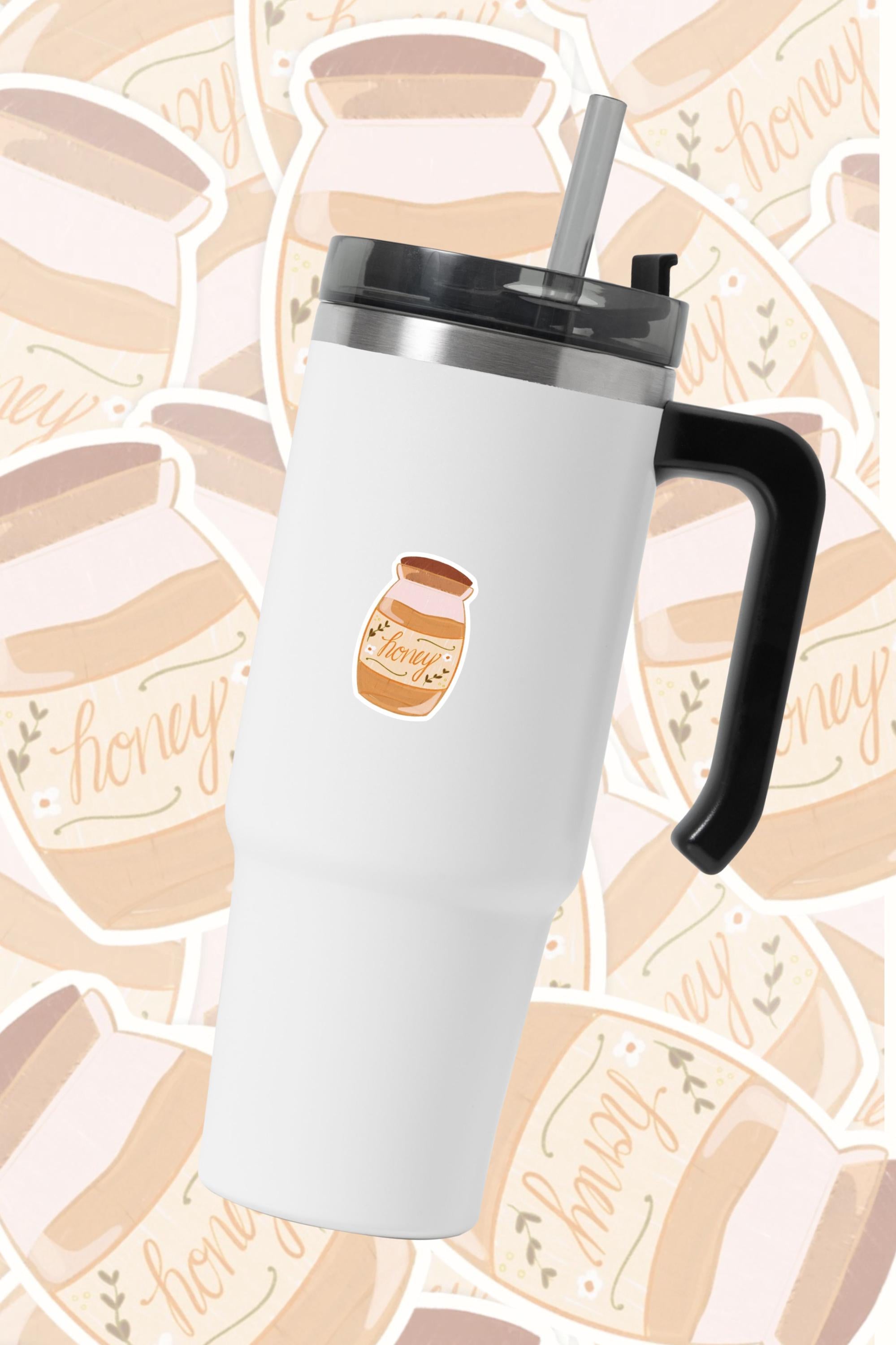 Rustic Honey Jar Sticker Cute Illustrated Honey Pot Decal Aesthetic Cottagecore Waterproof Sticker for Laptop Water Bottle Scrapbook ST076