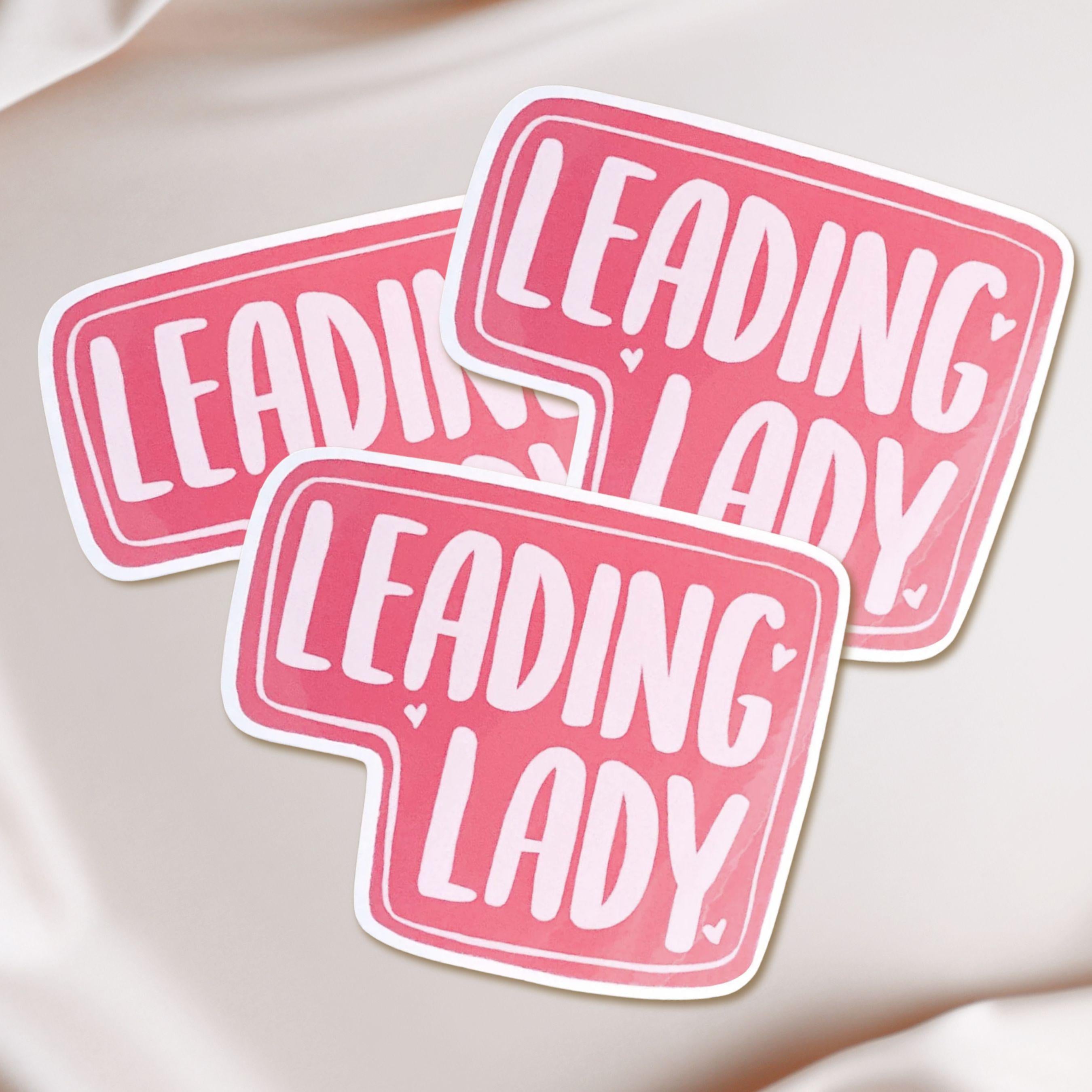 Pink Leading Lady Sticker Girl Power Theater Sticker Gift For Her Female Empowerment Sticker Drama Club Live Stage Performer Decal ST006
