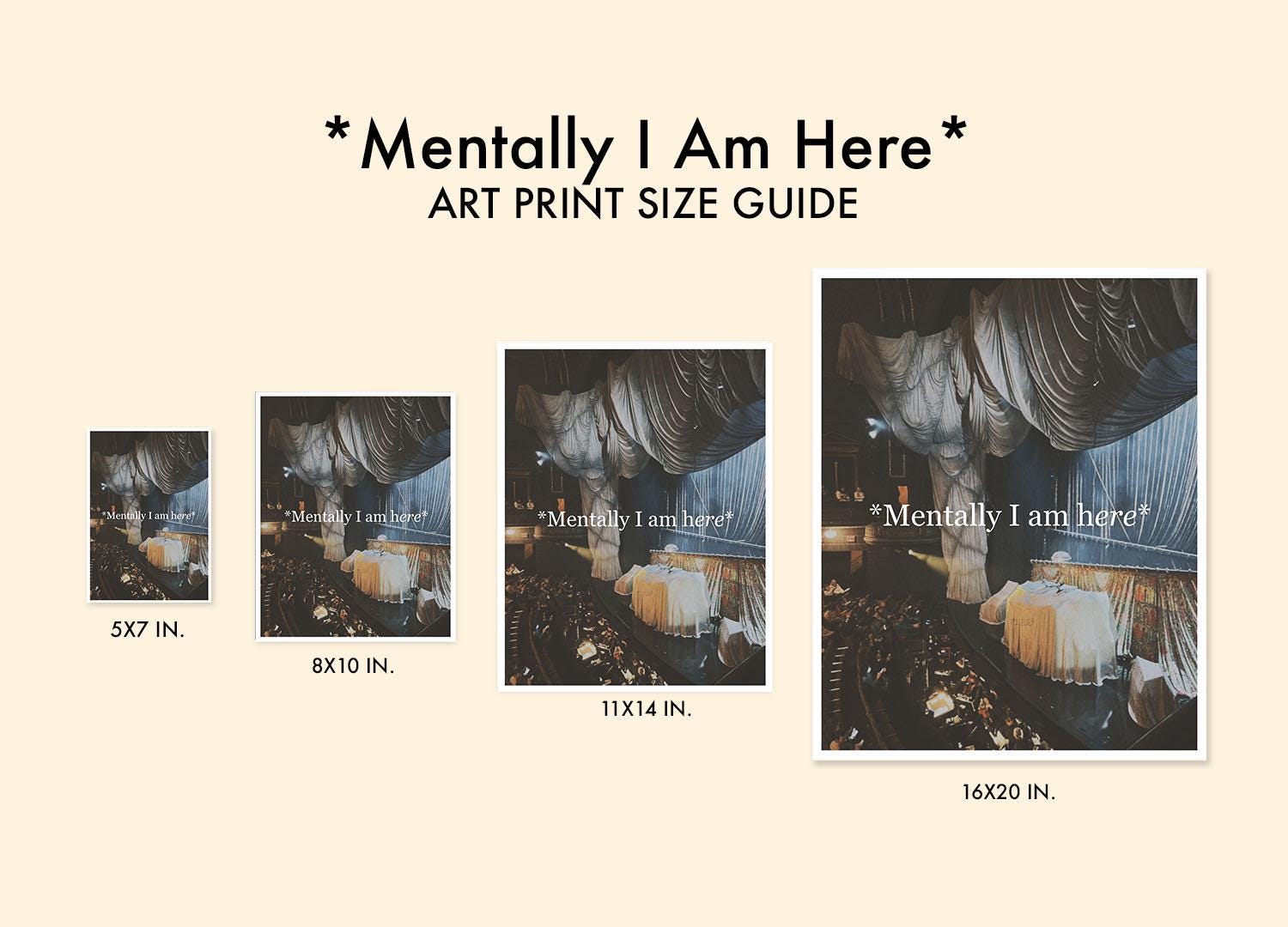 Mentally I Am Here Majestic Theatre Broadway Photography Humorous Musical Theater Phantom of the Opera Home Decor Gallery Wall Illustration