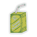 Grumpy Sunshine Green Juice Box Sticker: Illustrated Bookish Romance Reader Gift Waterproof Matte Vinyl Decal ST138