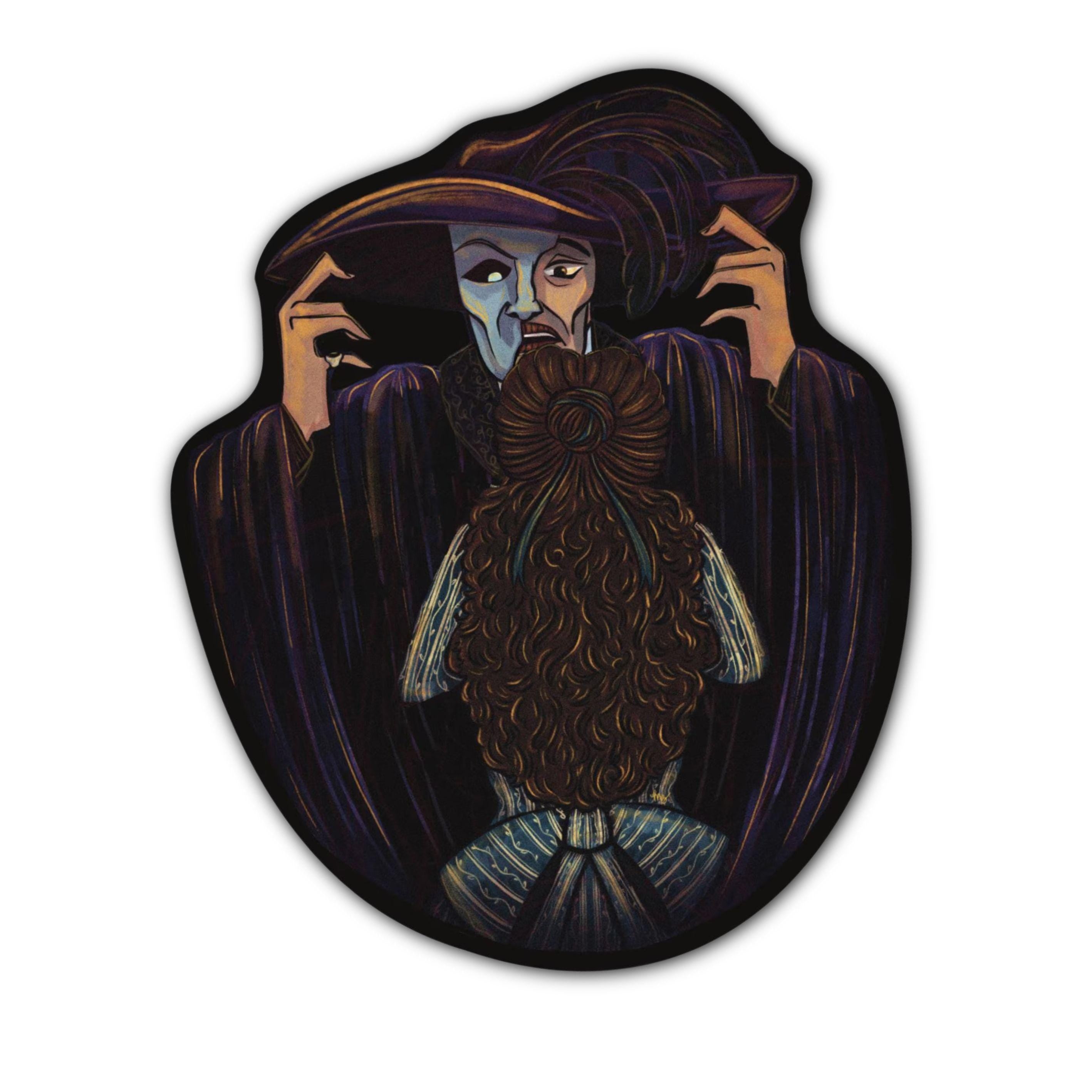 Phantom of the Opera Sticker: Gothic Romance Fanart, Waterproof Vinyl