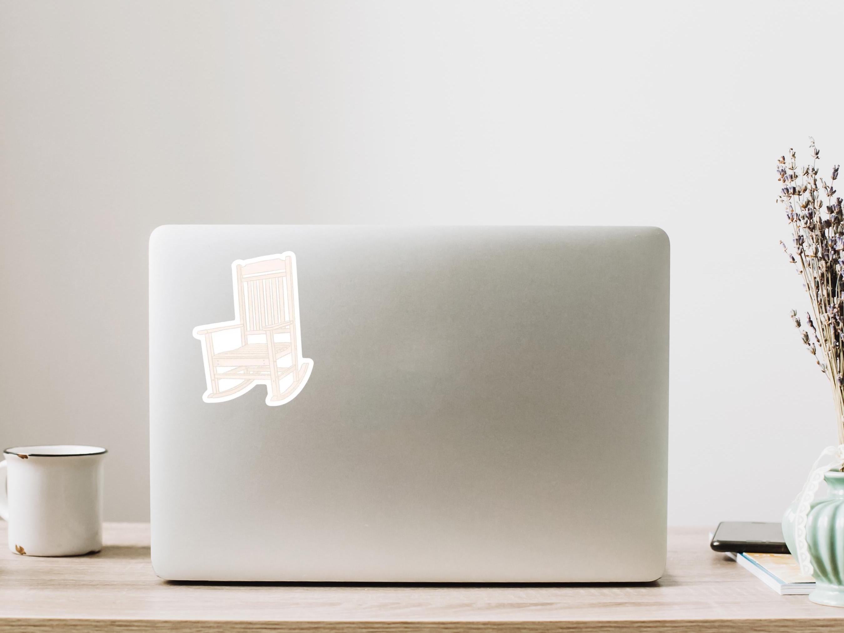 Rustic Rocking Chair Sticker Minimalist Porch Rocker Illustration for Journals Scrapbooking Southern Aesthetic Cozy Country Decor Vibe ST063