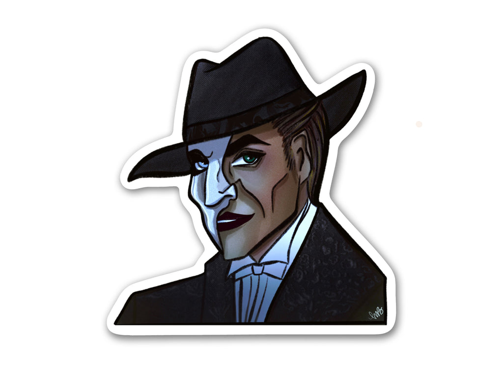 The Phantom Masked Broadway Musical Horror Monster Classic Character Gothic Romance Enemies to Lovers Vinyl Water-proof Sticker Decal ST093