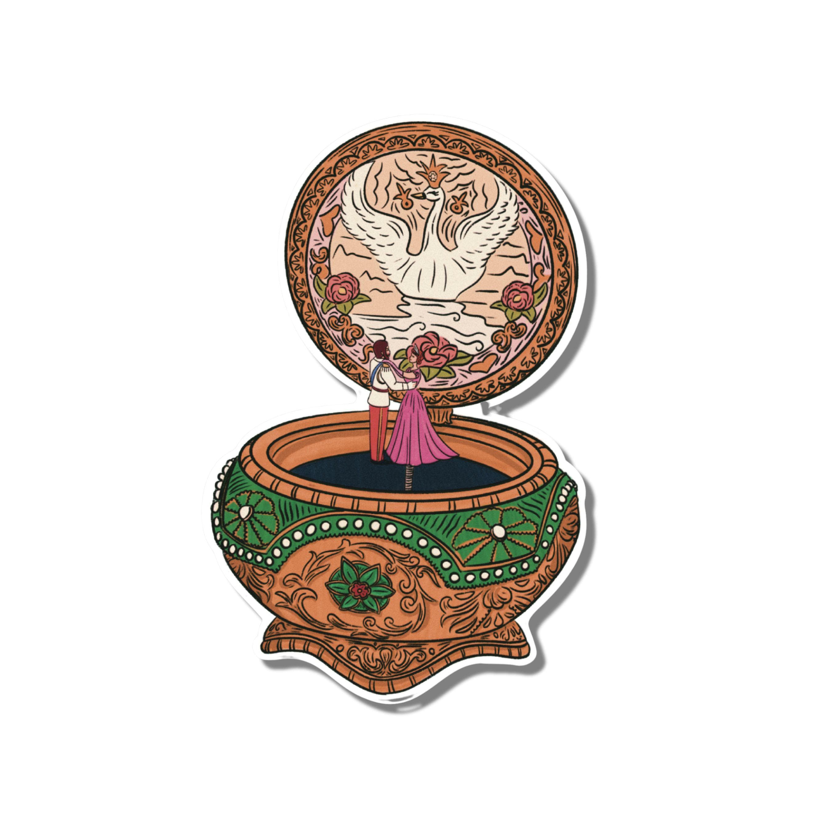 Anastasia Music Box Sticker Illustration Inspired by Together In Paris Music Box Gift for 90s Kids Waterproof Sticker for Kindle Case ST037