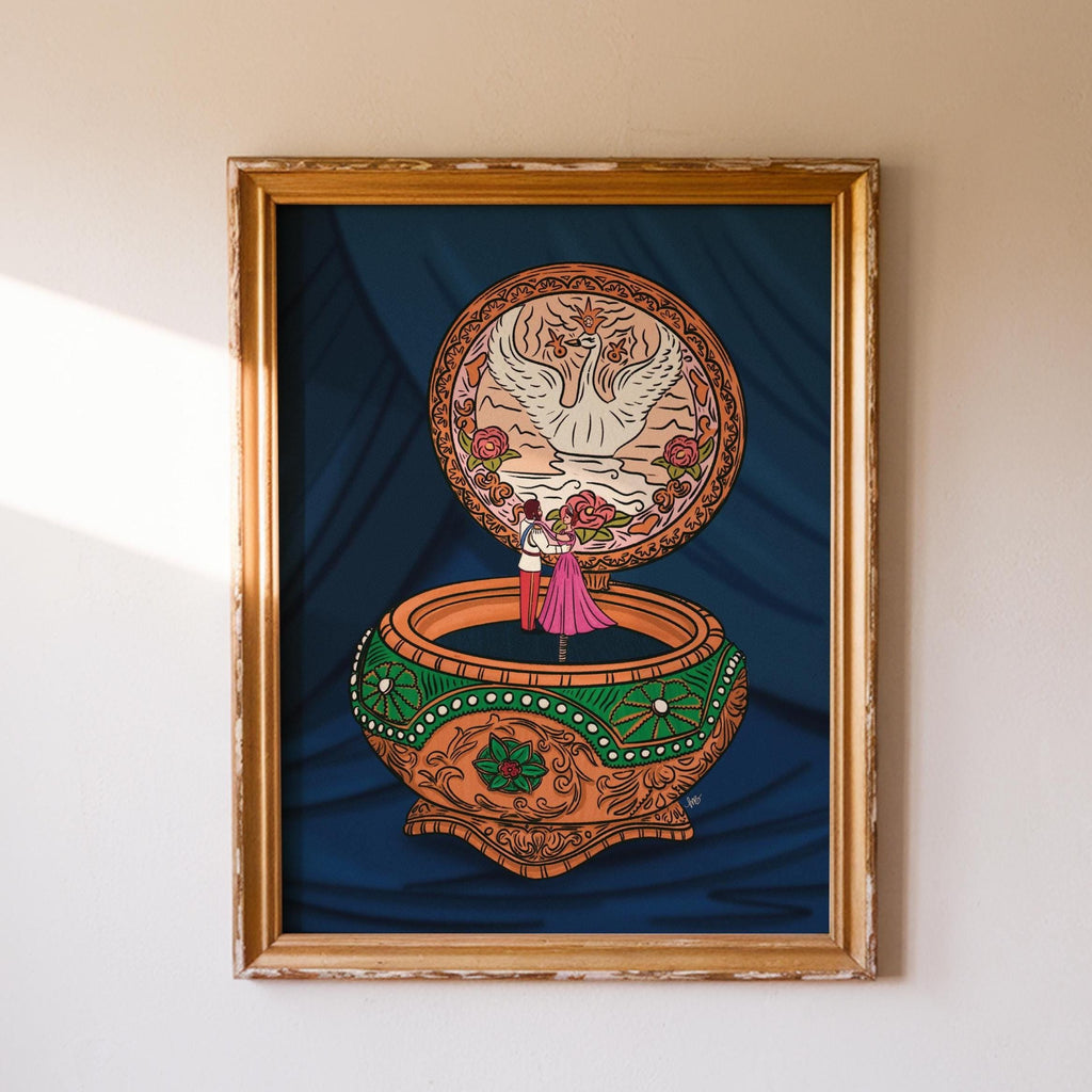 Anastasia Music Box Instant Art Print Download Inspired by Together In Paris Music Box Gift for 90s Kid Home Decor Gallery Wall Illustration