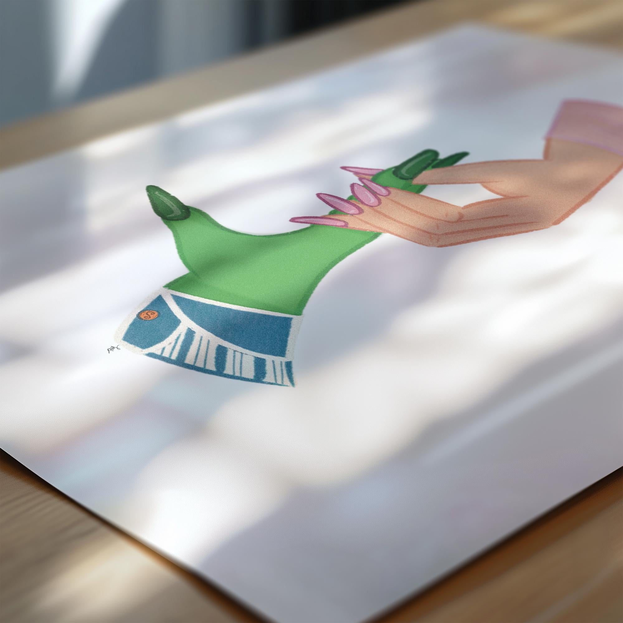 Holding Space Wicked Illustration Gallery Wall Art for Broadway Musical Lovers Glinda and Elphaba Illustrated Artwork Physical Prints