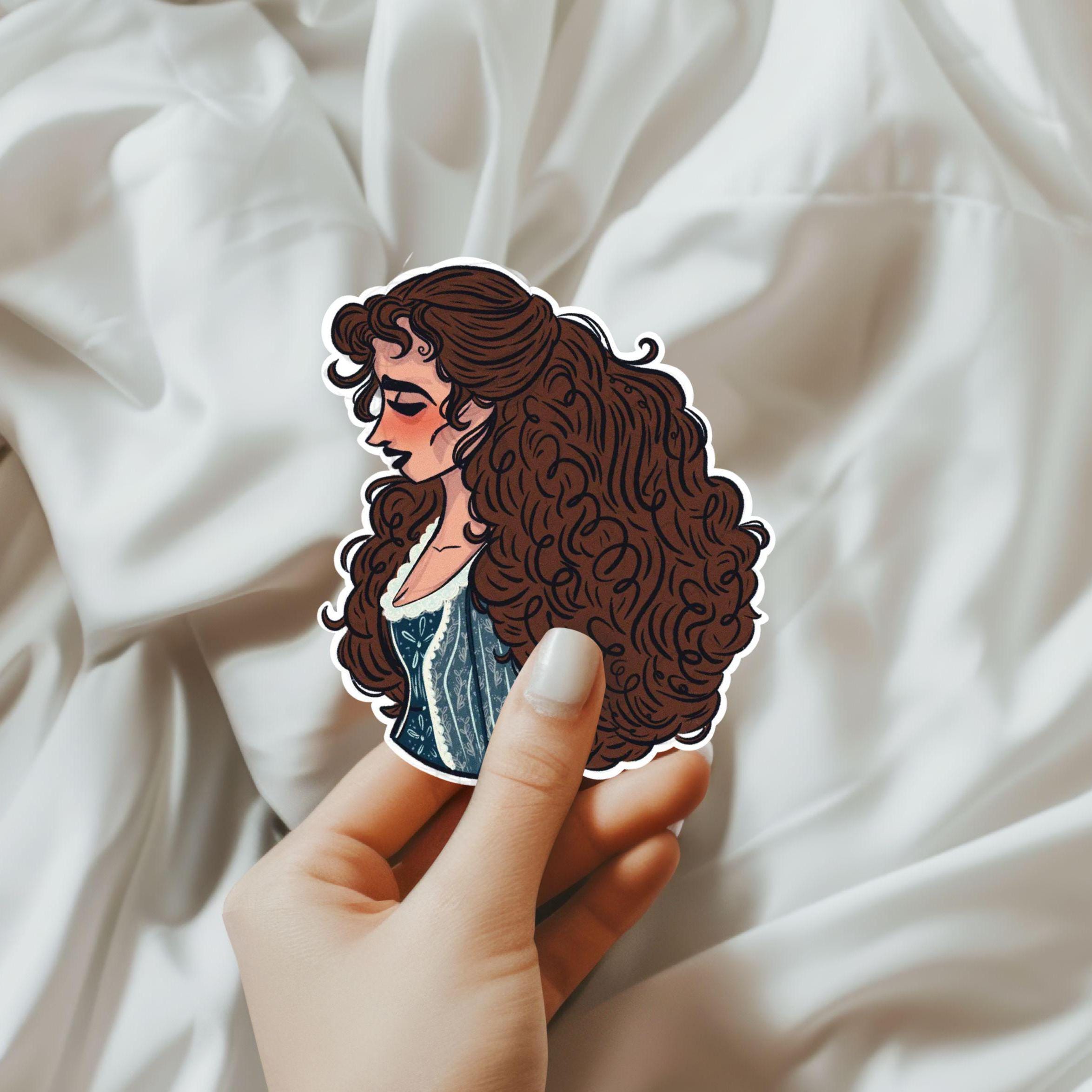 Christine Daae Profile Sticker Dark Academia Illustration Romantic Broadway Musical Phantom of the Opera Waterproof Sticker Decal ST092