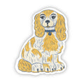 Staffordshire Dog Sticker: Nostalgic Home Decor, Illustrated Artwork Waterproof Vinyl Decal ST004