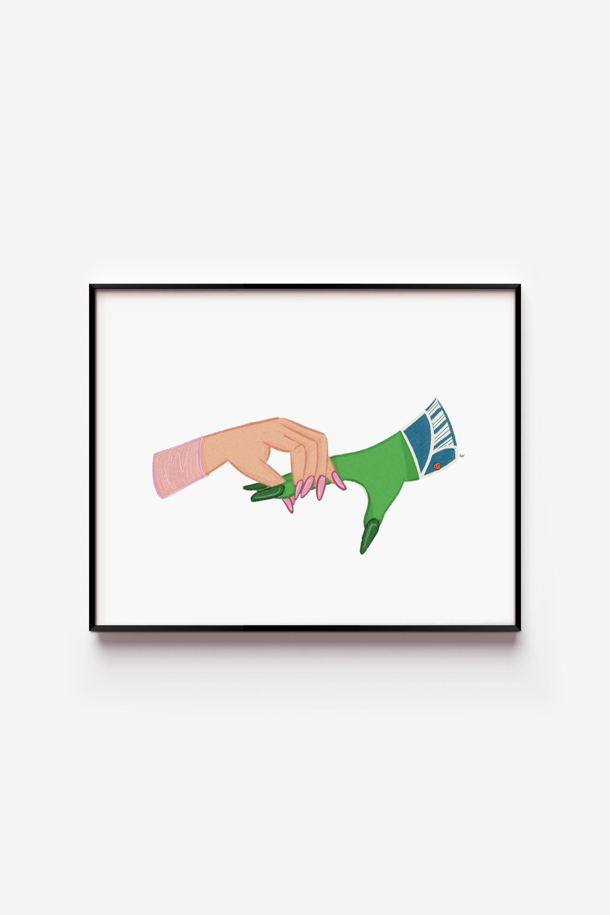 Holding Space Wicked Illustration Gallery Wall Art for Broadway Musical Lovers Glinda and Elphaba Illustrated Artwork Physical Prints