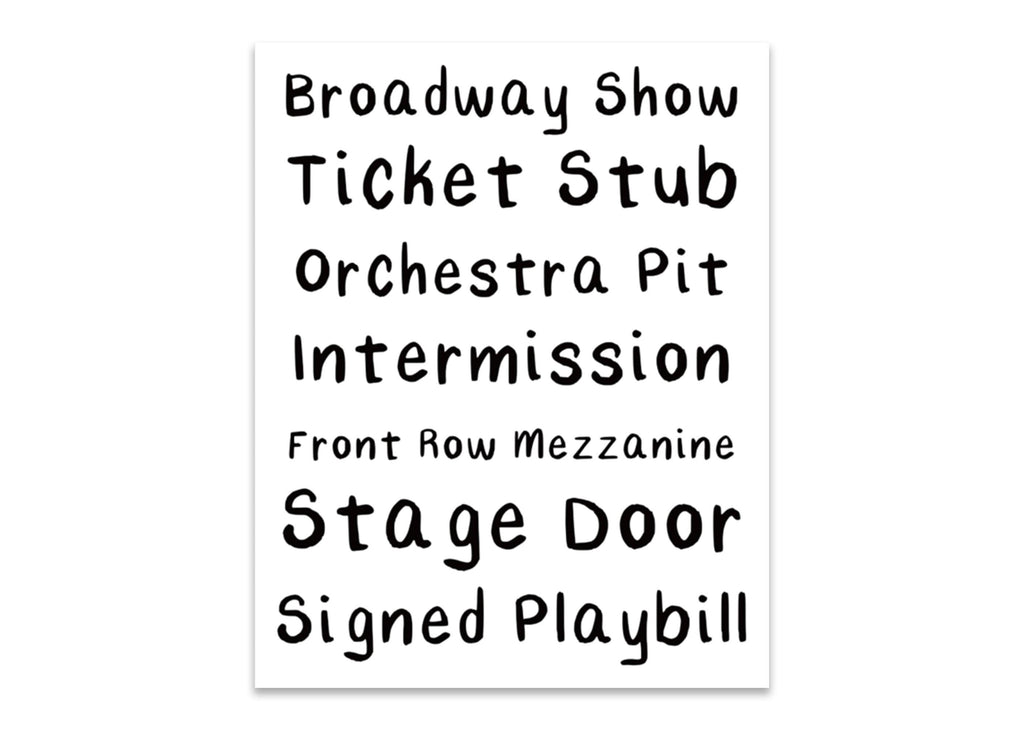 Broadway Show Sticker: Musical Theater Gift, Waterproof Matte Vinyl Decal ST049