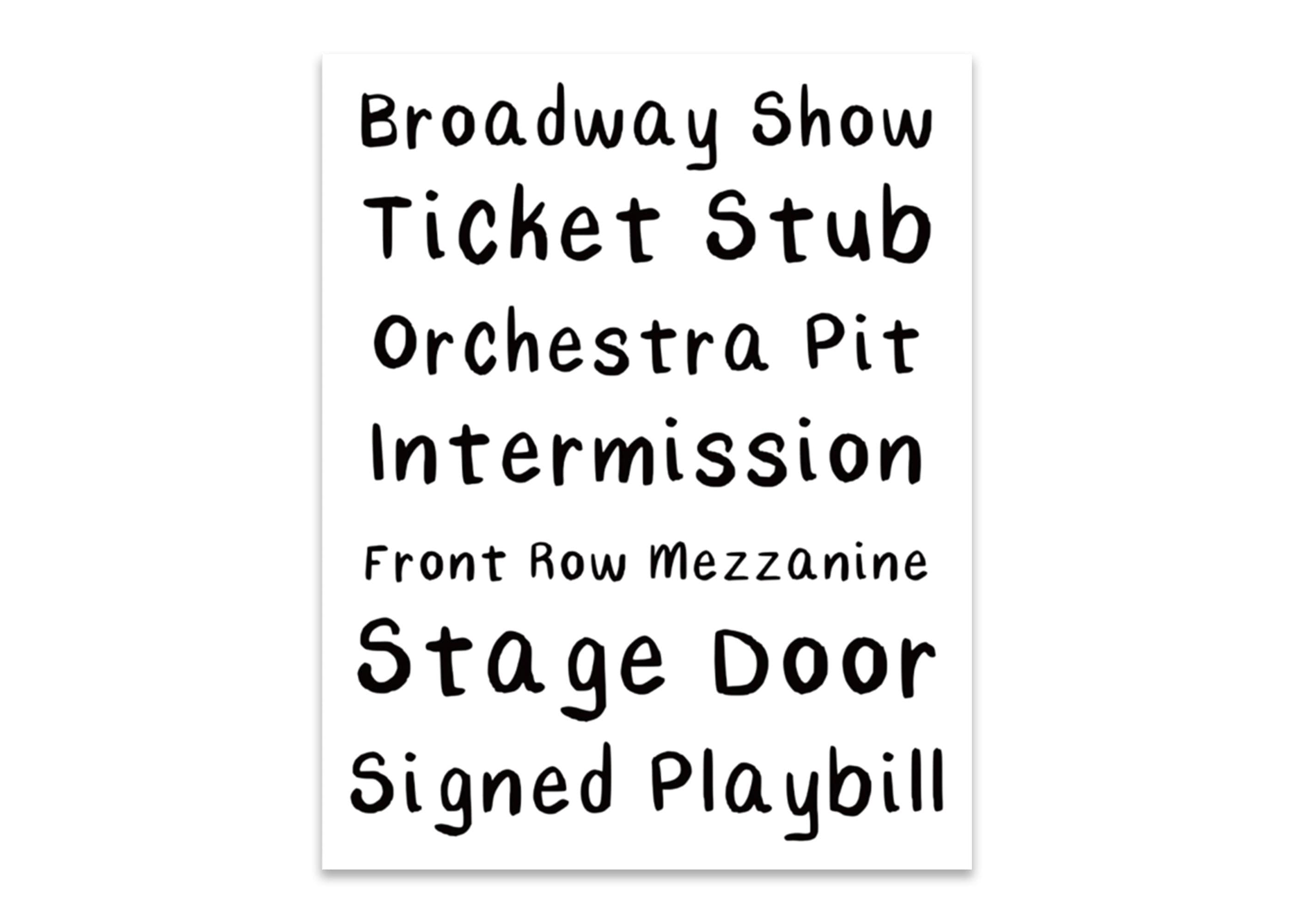 Broadway Show Sticker: Musical Theater Gift, Waterproof Matte Vinyl Decal ST049