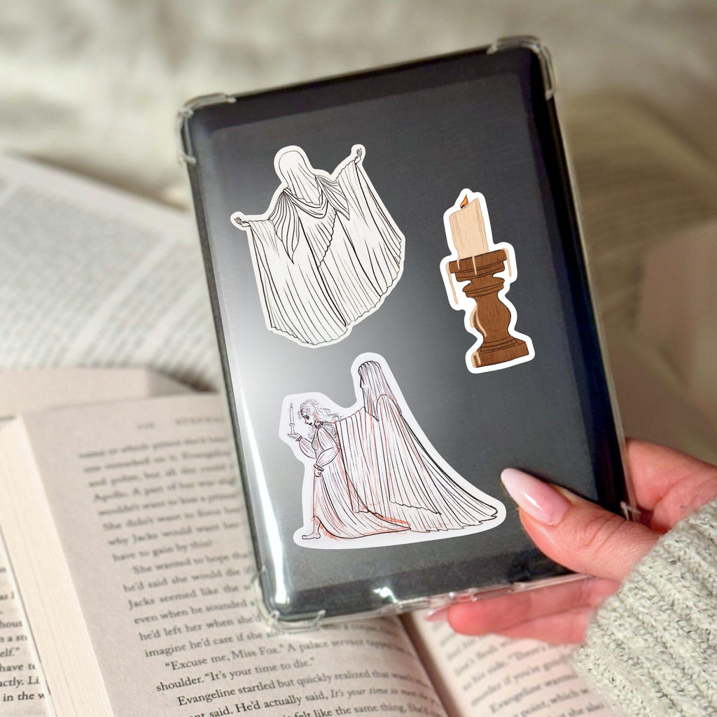 Paranormal Romance Sticker Gothic Ghost Couple Art The Guardian Original Characters Dark Academia Aesthetic Sticker Notebooks Laptop ST011