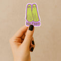 No Feet Ghost Sticker Beetlejuice Inspired Matte Vinyl Decal for Laptop Water Bottle or Journal Funny Spooky Quote for Horror Fans ST020
